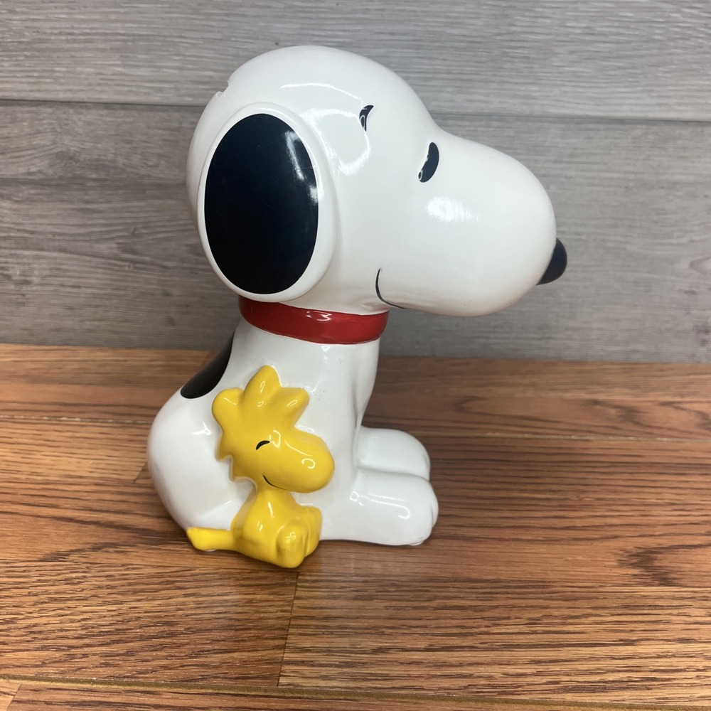Peanuts Snoopy & Woodstock Starpoint Ceramic Bank 2015 8.5 Inch Piggy Bank